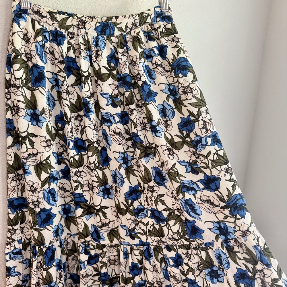 Floral Tiered Maxi Skirt